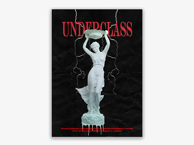 Photograph of a white marble statue of a classical Greek art graphic design ilustrator posterdesign