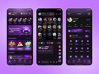 Game & Zoom – All-in-One Social & Play App chatappdesign game gameapp livegame livezoom socialapp socialmediaapp
