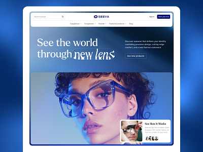 Eyewear E-commerce Website Design clean ui design e commerce website ecommerce ecommerce landing page eyewear focotik glass shop landing page minimal design modern design online shop sunglass ui ui design ui ux design visuals web design website
