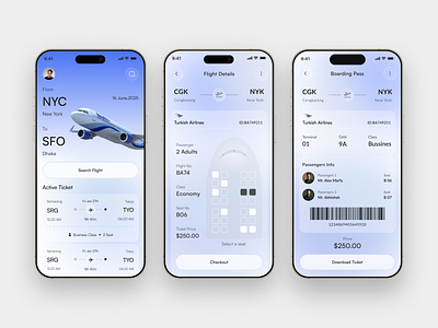 ✈️ Flight Booking App UI Concept ai airport app design artificial inteligence booking clean flight flight booking flight booking app gradient mobile mobile app modern design ticket travel travel app trendy design ui ux web design
