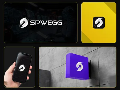 Spwegg Logo arrow brand identity branding letter s logo logo logo design s arrow logo s egg logo s logo