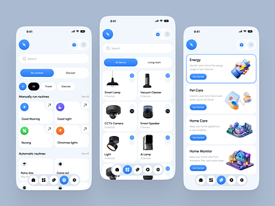 Smart Home Mobile App Device Control ac ai app design automations control home controller app controls electronics home monitoring lamp mobile app mobile ui security smart ac smart device smart home smart home app technology ui ux