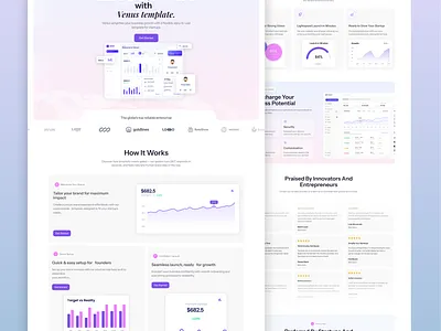 Saas Landing Page landing page modern design saas ui uiux ux website