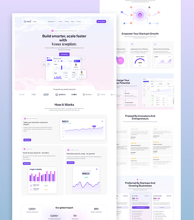 Saas Landing Page landing page modern design saas ui uiux ux website