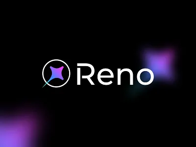 Reno Ai logo abstract logo ai logo design app icon artificial intelligence brand development brand identity branding geometry logo logo logo mark logos modern logo reno ai simple logo design star tech logo