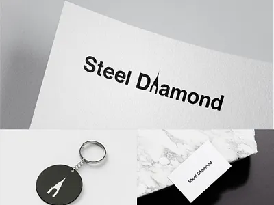 Steel Diamond Logo design. brand identity branding graphic designer logo logo designer