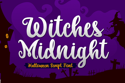 Witches Midnight Font cursive giry handwritten scary spooky