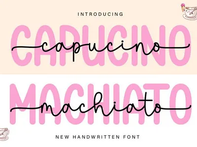 Capucino Machiato Duo Font capucino machiato fontduo lettering font minimalis font rustic font t shirt font