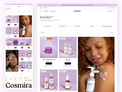 Modern Skincare E-commerce Website Design beauty product landing page cosmetic landing page cosmetics website e commerce landing page e commerce website ecommerce skincare website landing page modern skincare website online store product design shopify website skincare skincare landing page skincare shop skincare website skincare website design ui design ui ux design ux design website design