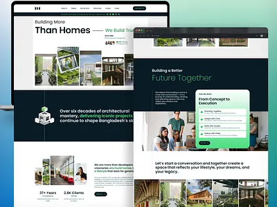 Minimal Website for a Premium Builder animation awesome branding creative inspirational landing page minimal design motion graphics site storytelling ui ux website ui
