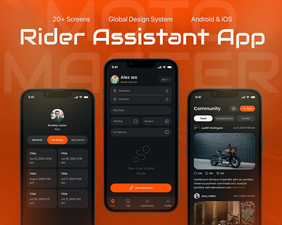 Rider Assistant App app apurba dak dark darkmode mobileapp ride rideapp ui uiux ux