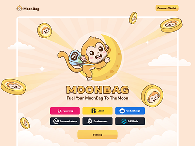 Monkey Meme Landing Page blockchain coin crypto landing page meme meme charaacter meme design meme web monkey monkey meme