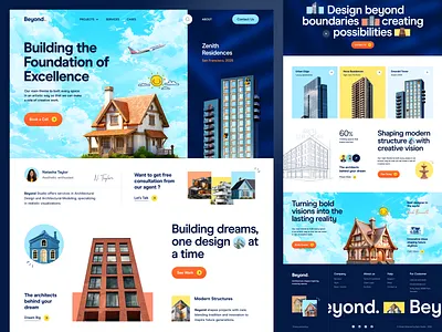 Beyond - Architecture Firm Website Design architect architect landing page architecture architecture agency bold construction website gg home house design interior landing page landingpage property residence studio web design web designer webdesign website design website designer