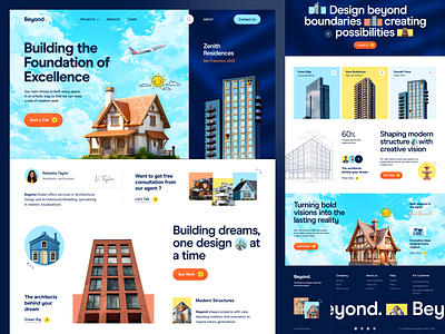 Beyond - Architecture Firm Website Design architect architect landing page architecture architecture agency bold construction website gg home house design interior landing page landingpage property residence studio web design web designer webdesign website design website designer