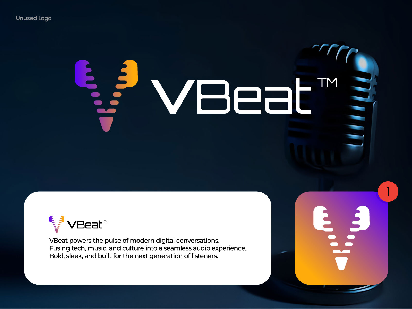 VBeat | V Lettermark Podcast Logo for Tech, Music & Culture audio brand brandidentity branding creative logo digital podcast logo logodesign logotype minimal logo minimalist logo modern logo music podcast podcast brand podcast identity podcast logo tech culture tech music culture v lettermark v logo design visual identity