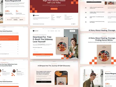 Novel E-Book Landing Page author booklandingpage bookpromotion bookstrore clean design digitalbook ebook illustration interface landingpage minimal modern novel portfolioweb storebook ui uiux ux writer