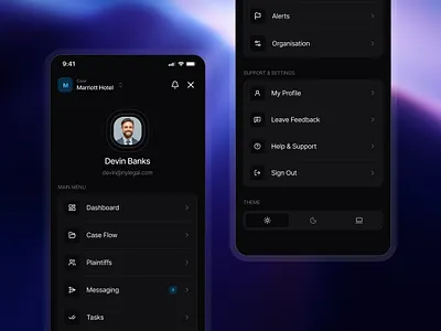 SaaS App's Mobile Navigation app design menu minimalistic mobile design navigation saas saas design saas mobile ui design uiux