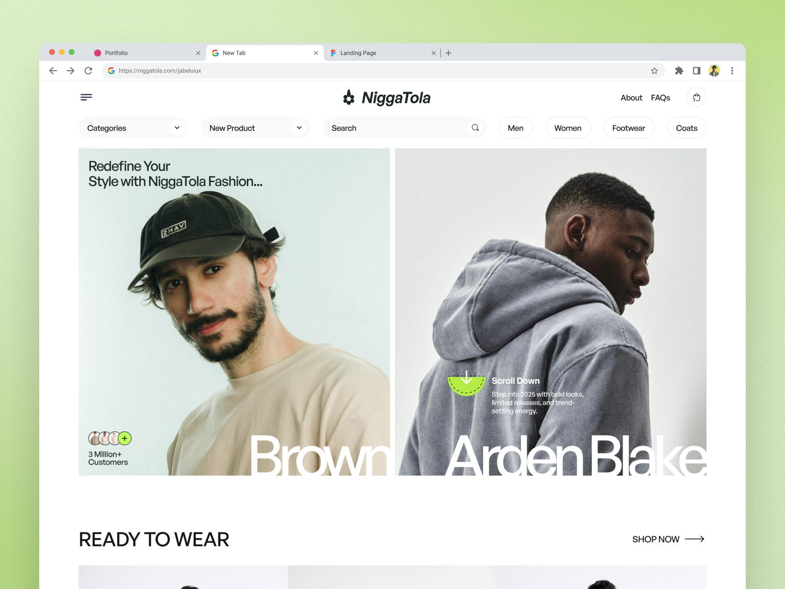 NiggaTola – Men’s Fashion Ecommerce Website Design clean ecommerce ui ecommerce website fashion brand website fashion ecommerce fashion ecommerce website fashion website landing page designer luxury brand website luxury clothing store luxury ecommerce mens fashion landing page minimal fashion website minimalist fashion ui modern ecommerce modern fashion ecommerce online clothing platform premium ecommerce website uiux design urban fashion design website design