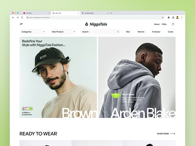 NiggaTola – Men’s Fashion Ecommerce Website Design clean ecommerce ui ecommerce website fashion brand website fashion ecommerce fashion ecommerce website fashion website landing page designer luxury brand website luxury clothing store luxury ecommerce mens fashion landing page minimal fashion website minimalist fashion ui modern ecommerce modern fashion ecommerce online clothing platform premium ecommerce website uiux design urban fashion design website design