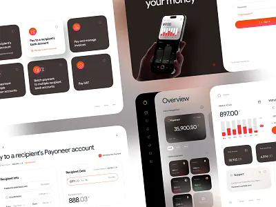 Finance Management Platform UI - Payoneer Redesign banking app card management concept dashboard design figma design finance app financial dashboard fintech interface money app neobanking personal finance product design redesign ui ux ui ux design web app design