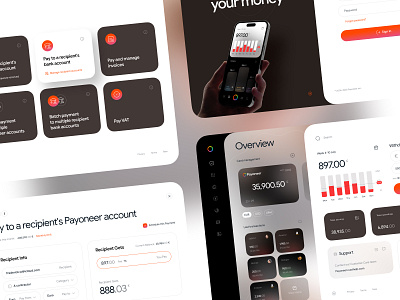Finance Management Platform UI - Payoneer Redesign banking app card management concept dashboard design figma design finance app financial dashboard fintech interface money app neobanking personal finance product design redesign ui ux ui ux design web app design