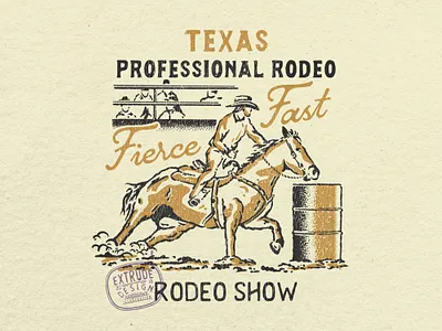 TEXAS RODEO SHOW apparel design artwork branding illustration logo professional rodeo rodeo rodeo show texas texas rodeo vintage design vintage logo western western culture