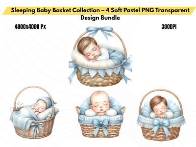 SleepingBaby 4 PNG wovenbasketclipart