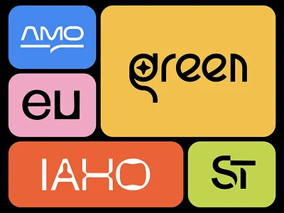 LOGOTYPE - FONT amo branding calligraphy design font graphic design green icon identity illustration logo logotype marks st symbol ui