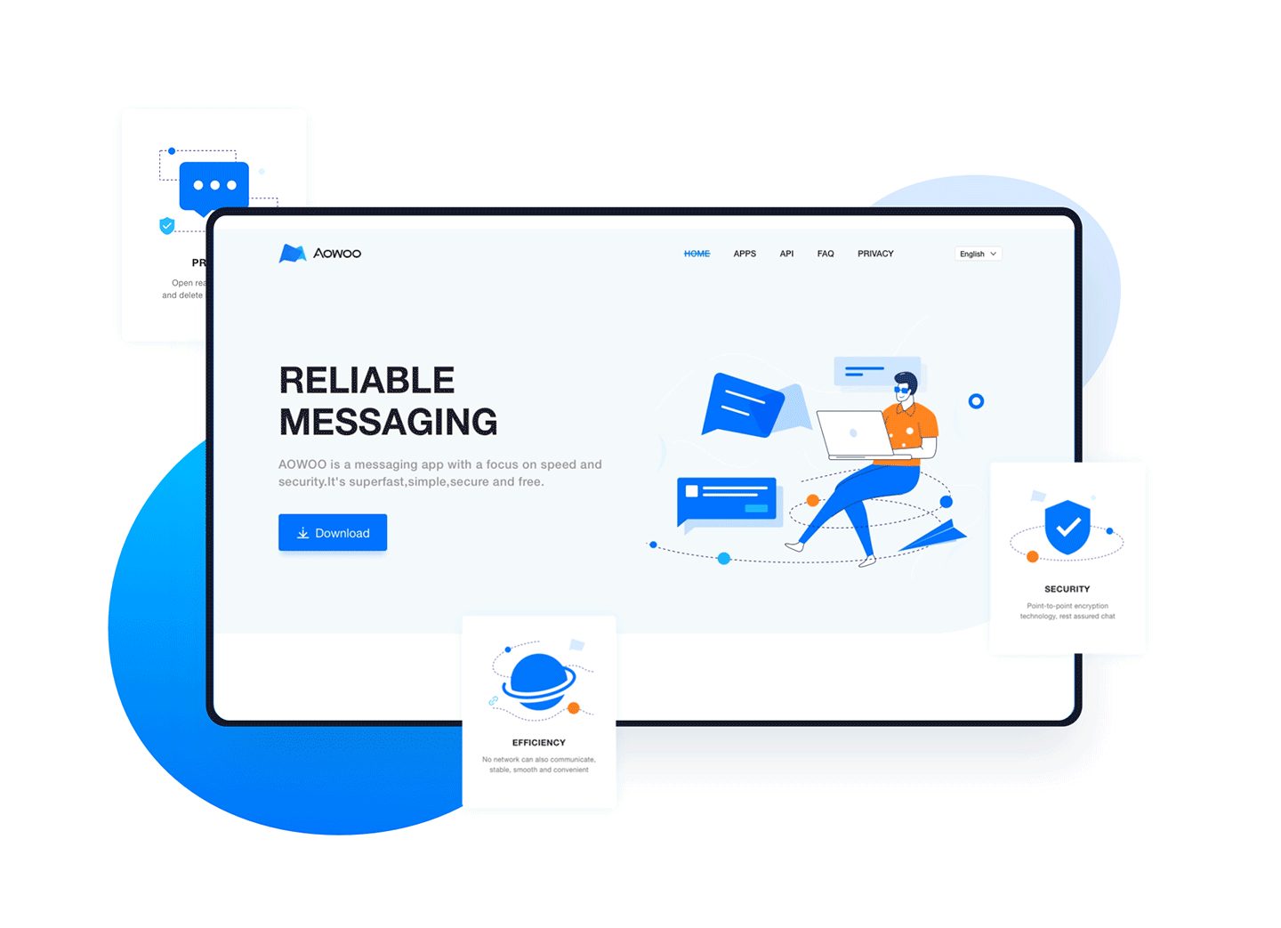 Messaging Web APP animation design graphic design illustration ui