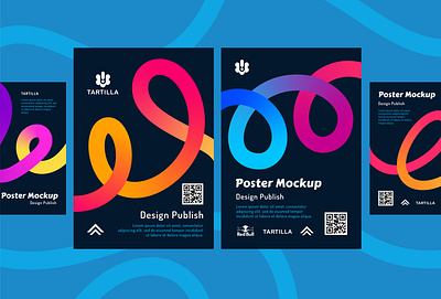 Poster Colorfull Mockup brand branding design festival graphic design illustration lines modern poster poster design shapes ui vector