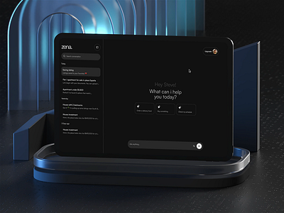 Web AI Assistant - Animation ai animation artificial intelligence assistant chatgpt clean dark dark mode design interaction minimal modern perplexity product design ui ux web app