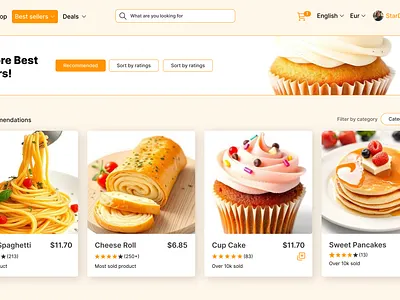 Ecommerce + AI platform design ecommerce shop ui website