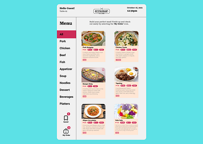 Day 43 - Food Menu Items graphic design ui