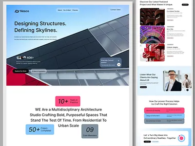 Architectural Portfolio Website – Modern Landing Page agency landing page architecture architecture design architecture website clean design construction website creative design landing page landing page design minimal design modern ui portfolio website professional website studio website ui design uiux urban design ux design web design website concept