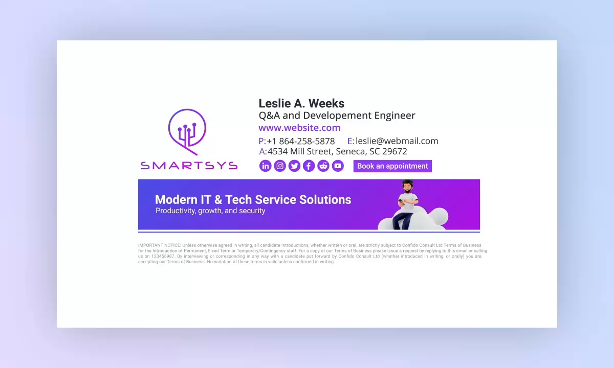 Example of Animated Html Email Signature