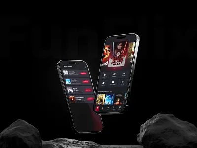 Funflix – Live TV & Movie Streaming App UI/UX app design app ui drak ui dribble best shot entertainment app figma design funflix app live tv app minimal ui movie app design netro streaming app trending app ui concept ui inspiration uiux video streaming app