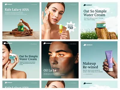 Beauty Product Social Media Design dtc brand fb post design instagram post design social media design social media manager social media manager dribbble social media post design