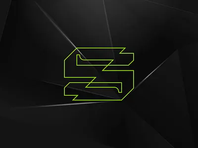 Modern S Letter and Steep logo concept green it neon s s letter s logo sport startup steep wear