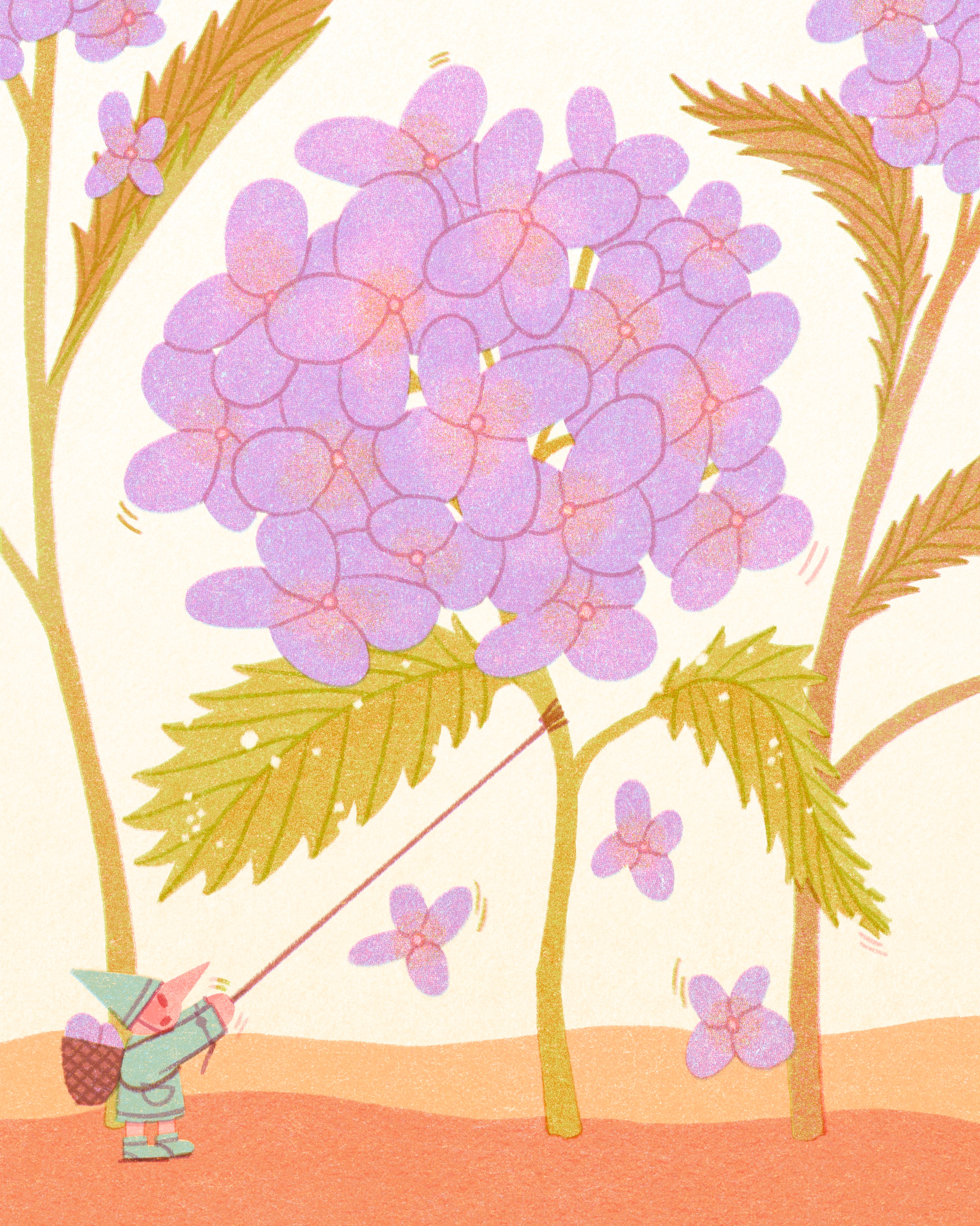 Tweety Flower Harvester animation art artwork autumn design farm farmer flower harvest illust illustration ipad leaf nature peactober25 photoshop plant procreate rope tweetyheather