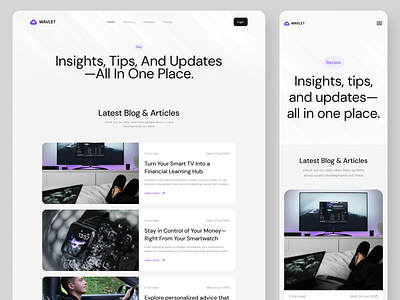 Blog Page | UI/UX Design blogpage blogpage design design landing page ui uiux web design website website design