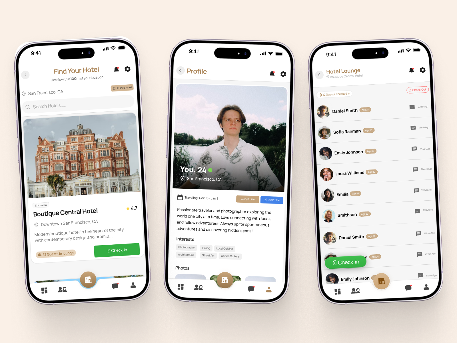 Hotel Lounge App appdesign appdesignui appui branding datingapp design figma graphic design illustration landingpage logo loungeapp mvp ui uiux uiuxdesign vector
