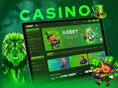 AABET – Lucky Casino & Betting Platform UI aabet bettingui casino dashboard casino landing page casinodesign gamblingplatform gameui website design