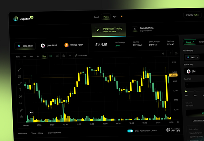 Crypto Perpetual Trading Dashboard UI advanced trading dashboard ai powered crypto dashboard clean dark ui design crypto exchange dashboard defi dashboard concept defi perpetual platform defi perps dashboard defi trading platform uiux interactive trading ui modern crypto trading interface next level dashboard ui perpetual trading ui product design trading interface web design web3 crypto exchange dashboard web3 dashboard design