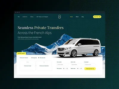 Booking Form Interface branding design graphic design hero section hero shot landing page luxury optimised premium rent seamless seasonal transfer ui ux web design
