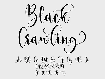Black Crawling - Font black branding crawling design font graphic design illustration logo script ui ux vector