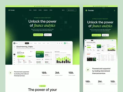 Finance Analytics & Fintech SaaS Landing Page Design banking website ui finance management website finance saas landing page financial dashboard ui fintech landing page fintech saas design fintech ui design fintech website design landing page modern fintech design money management app payment analytics dashboard saas platform ui saas web design web design