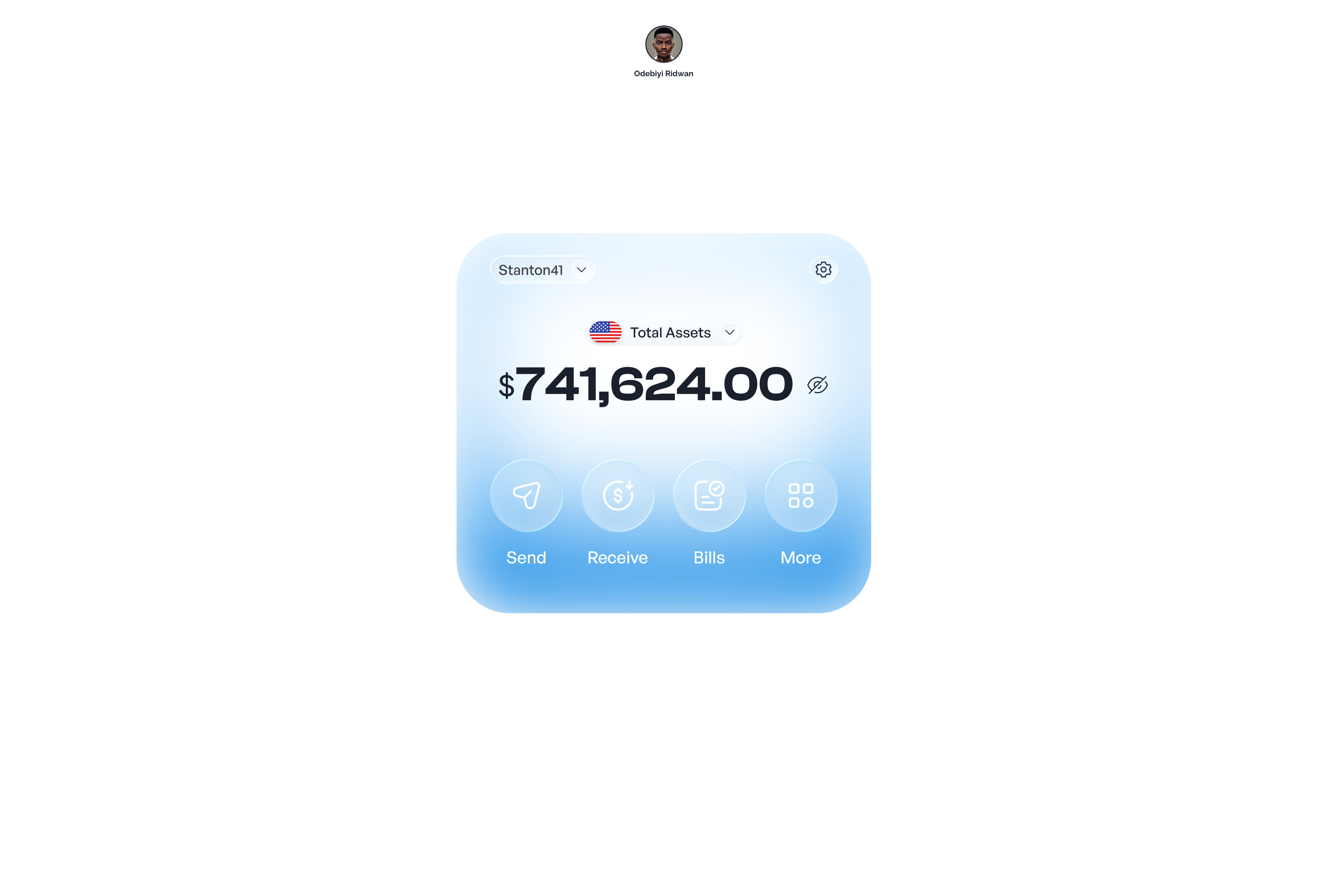 Wallet component amount app balance component design fintech ui wallet web