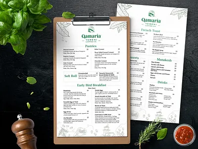Client Work 303: Full Restaurant Menu Design professional menu