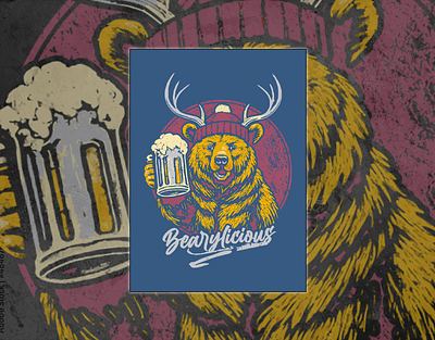 Beer T-shirt Design beer tshirt branding custom t shirt design graphic design illustration retro t shirt t shirt design typography typography t shirt design