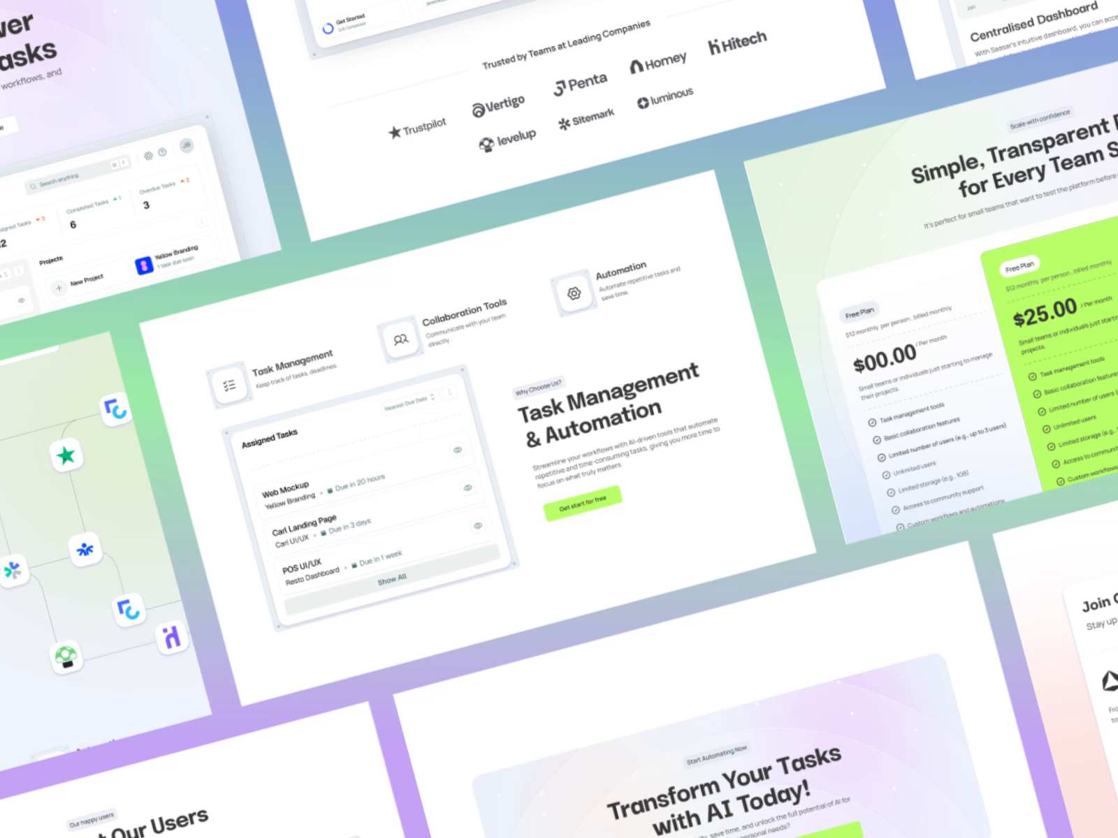 AI Task Management Platform - Landing Page design by Arif Billah on ...